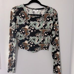 Y2K Tiger/Dragon top